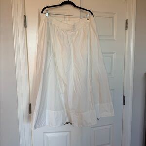 GAP White A-Line Midi Skirt